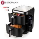Air Fryer Sans Huile Double Bac Vertical Avec Fenêtre - 11 L 2800 W Bergmann BAF 9001W – Image 3