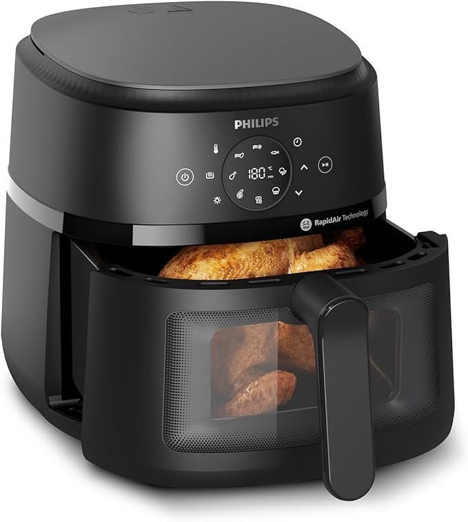 614U9jmxg3L._AC_SX679_.jpg Friteuse À Air Chaud Saine 6.2L 1700W À Technologie RapidAir Philips NA230/09 – Image 1