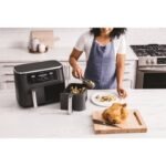 Friteuse Sans Huile Double Tiroir 9.5L Avec 6 Modes De Cuisson Ninja Original AF400EU – Image 2