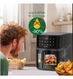 Airfryer 8 Litres 2000W Tactile Avec Fenêtre Robuste AF8 – Image 4