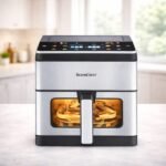 AirFryer inox Smart XL 8L 2000W Double Résistances Avec Multi-Programmes 360° SilverCrest RA880 – Image 2