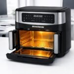 AirFryer inox XL L10.5 2000W 10 Programmes 1 Bac XL avec séparation amovible Brandmann BR5511DTW – Image 3