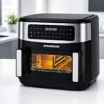 AirFryer inox XL L10.5 2000W 10 Programmes 1 Bac XL avec séparation amovible Brandmann BR5511DTW