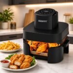Airfryer Digital 4 en 1 Avec Bac en verre 6L+4.2L 1600W Sonashi SAF-642G