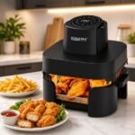 Airfryer Digital 4 en 1 Avec Bac en verre 6L+4.2L 1600W Sonashi SAF-642G – Image 2