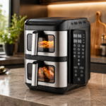 Airfryer inox double stack Digital 11L 2800W Avec Fenêtre Visible Schalleng AMB-33AF