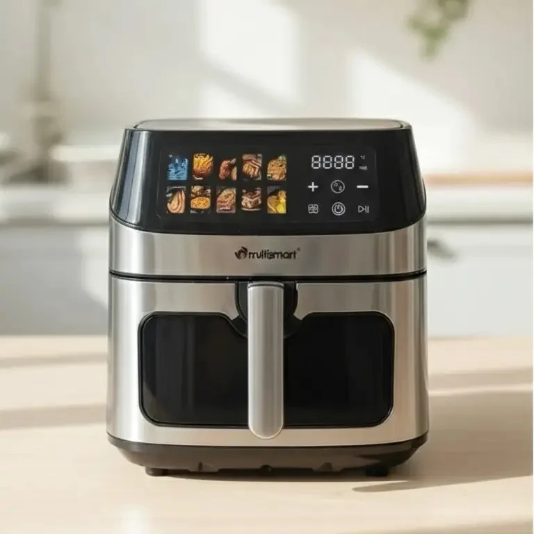 img_7458.webp Airfryer Inox 8L 1800W Numérique Avec Fenêtre Visible Multismart MS-AF1108 – Image 1