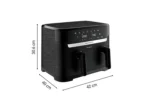 Friteuse Électrique À Air Chaud 8.3L Double Tiroir 2700W Easy Fry Dual Moulinex EZ901H20 – Image 4