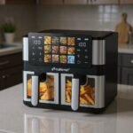 AirFryer 8L 02 Pannier 4L+4L 1000W+1000W Avec Tablet MultiSmart MS-AF6108 – Image 4